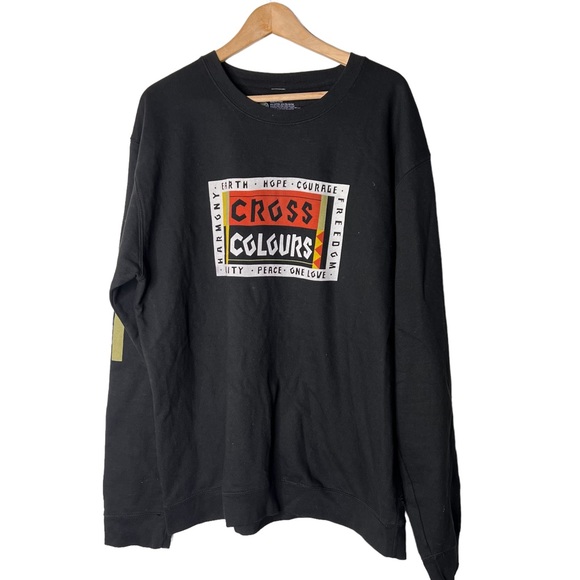 Cross Colours Other - Cross Colours Black Long Sleeve Crewneck Sweatshirt Sweater